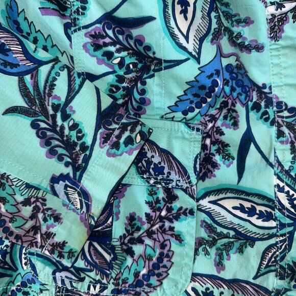 Pappagallo Women's Stretch Cotton Floral‎ Snap Front Jacket Size 10 - Picture 4 of 5